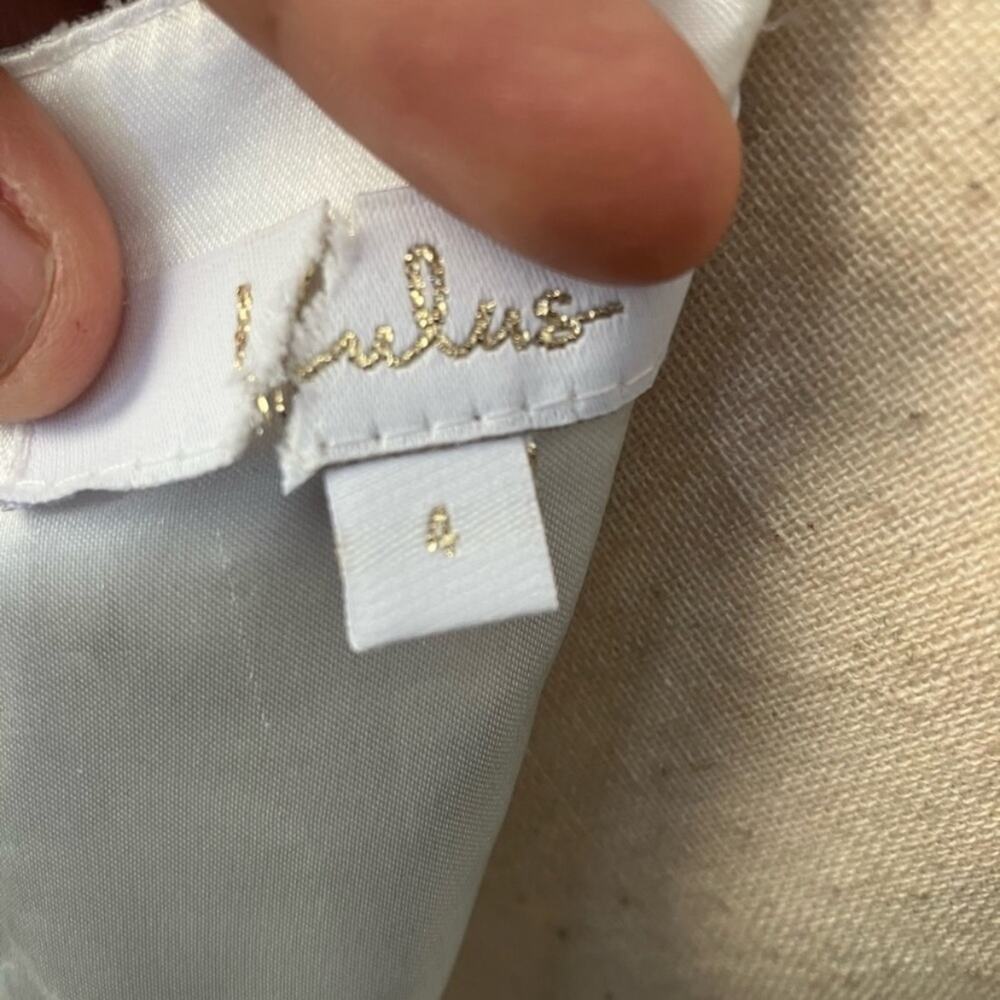 NWOT Lulus Breathtaking Romance White Embroidered Tulle Gown - Picture 10 of 11